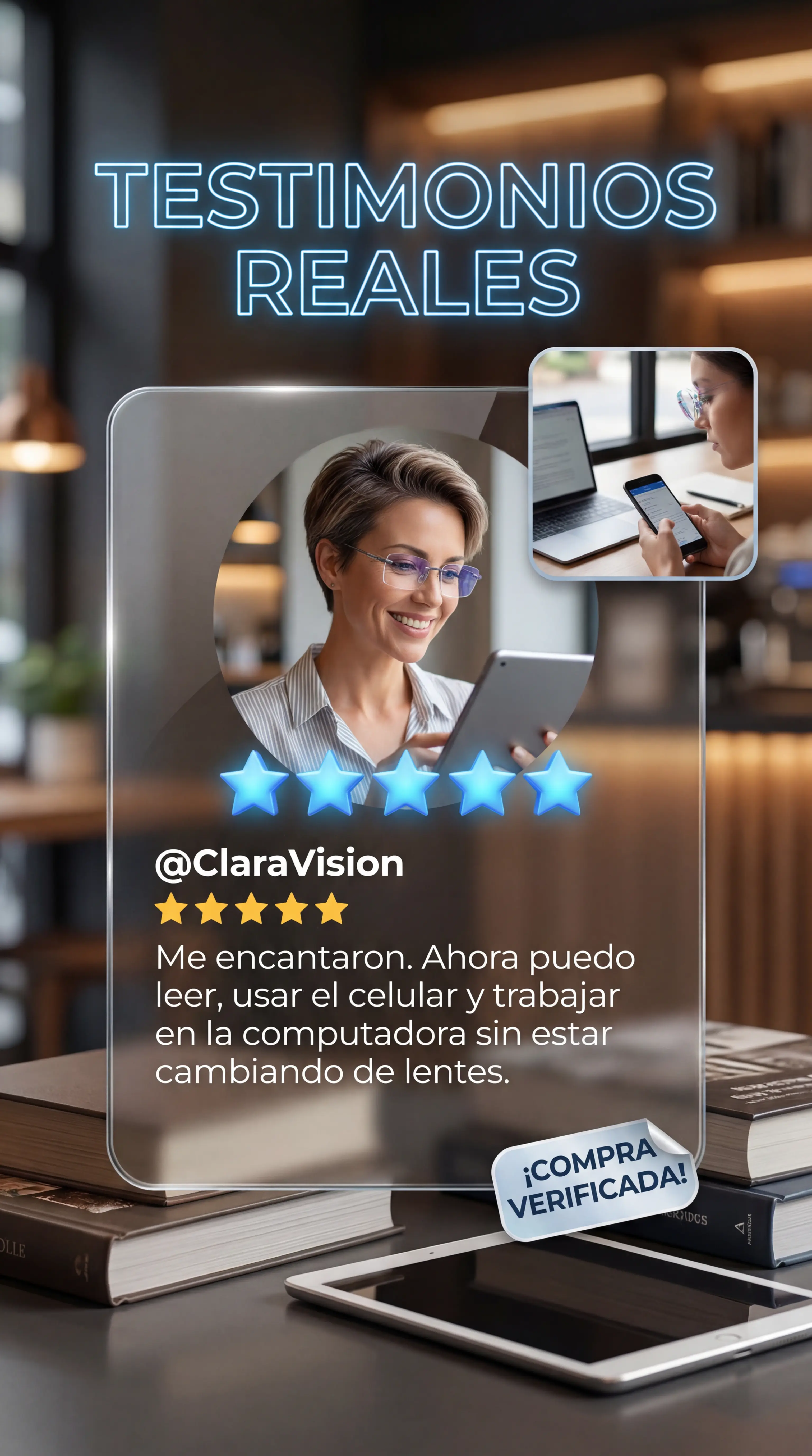 Gafas multifocales 2 en 1 con protección contra luz azul - eyeglasses pro